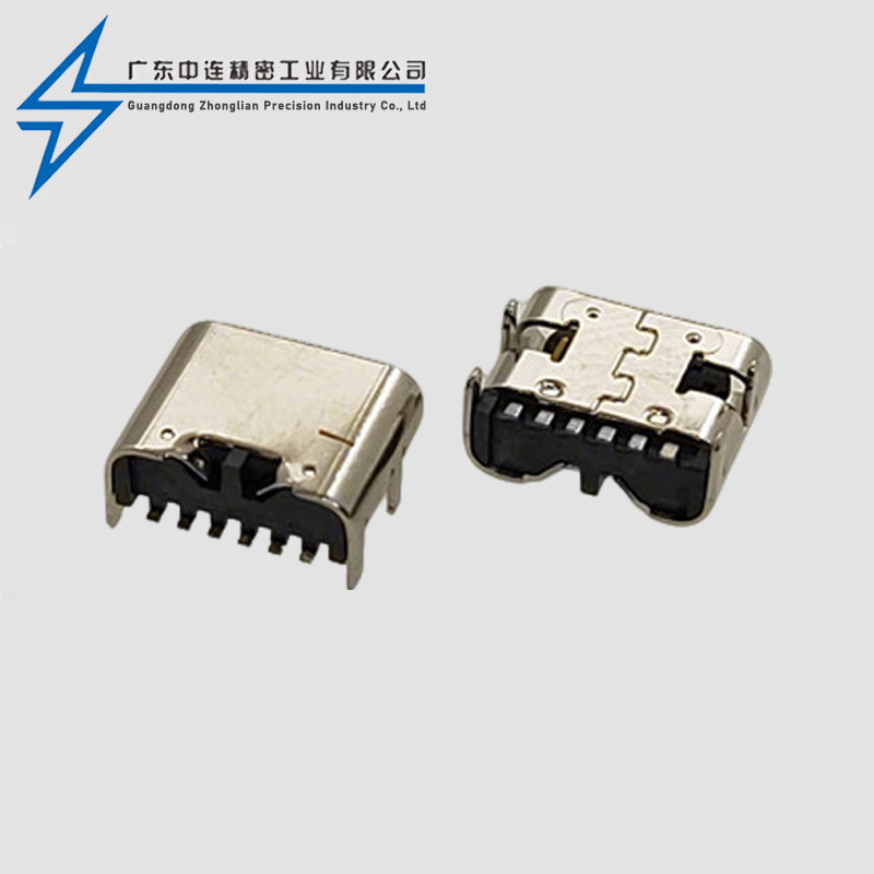 TYPE C母座单排6P SMT