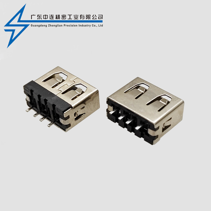 AF180度直插短体10.0卷边无脚