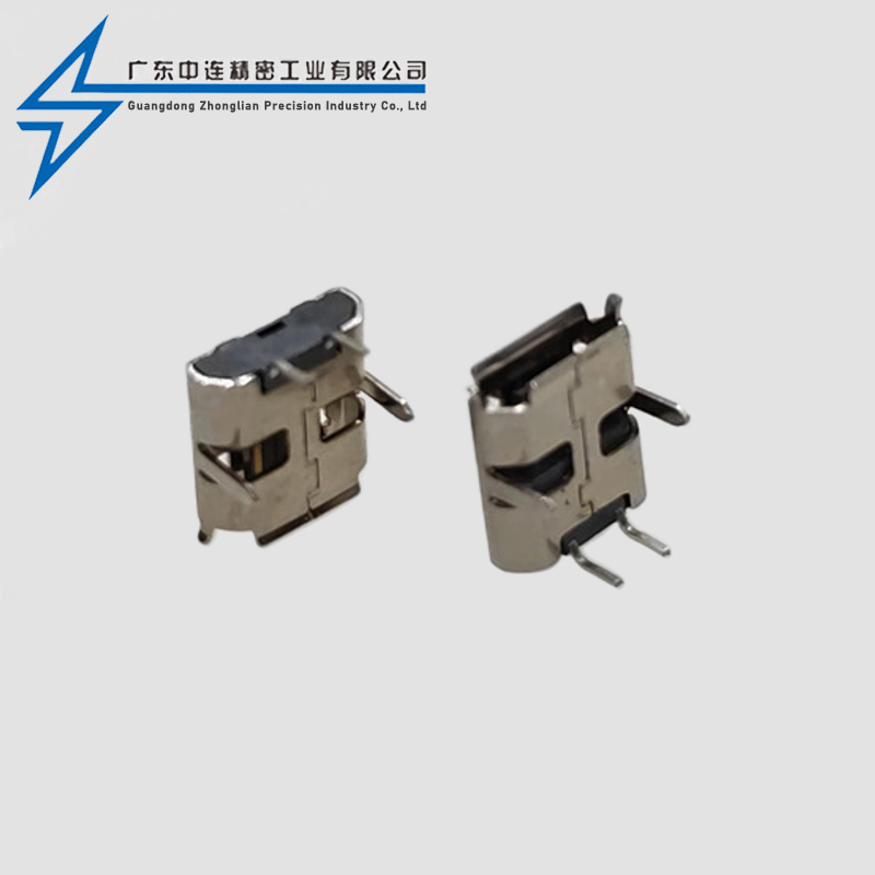 MICRO母座2P 90度卷边