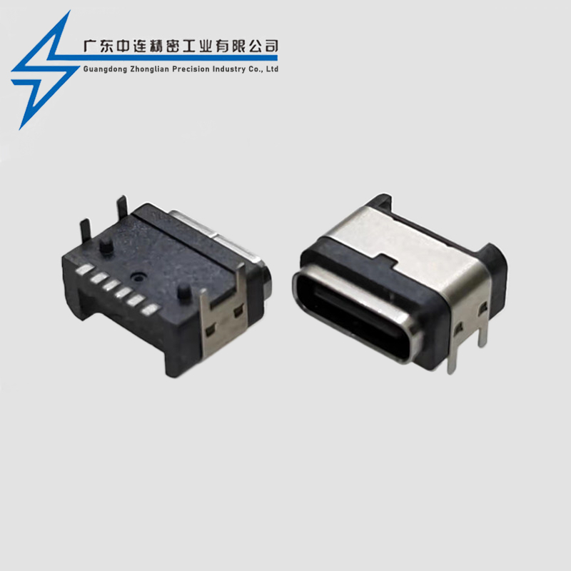TYPE C母座6P四脚 防水款