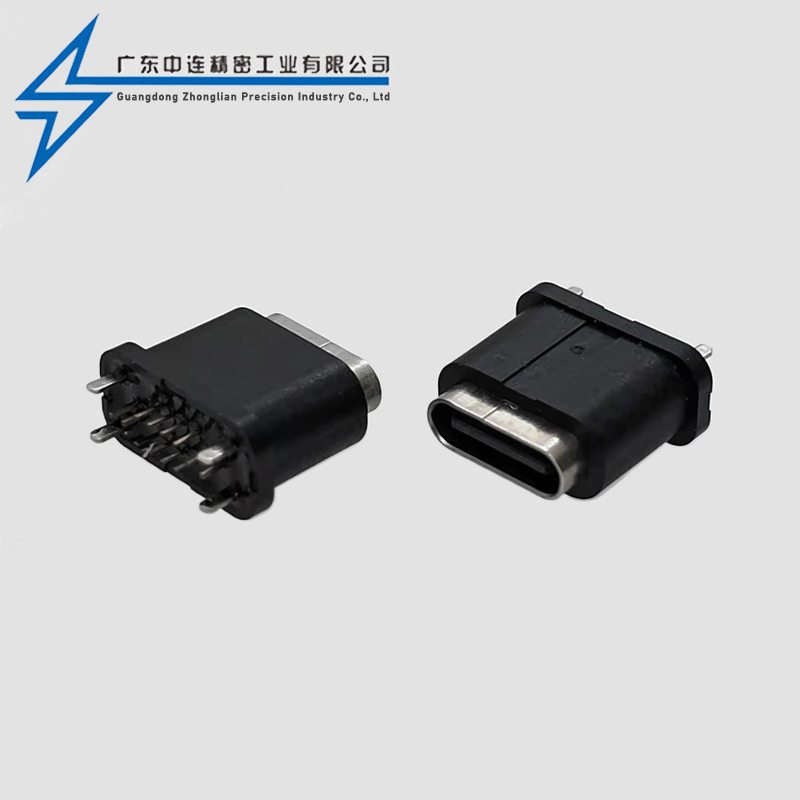 TYPE C母座16P立插 防水款