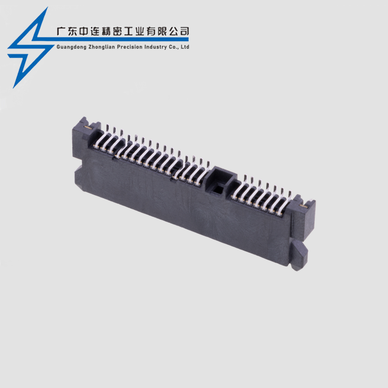 SATA7+15PH4.2板上SMT2.08孔鱼叉无凸SHK专用端子