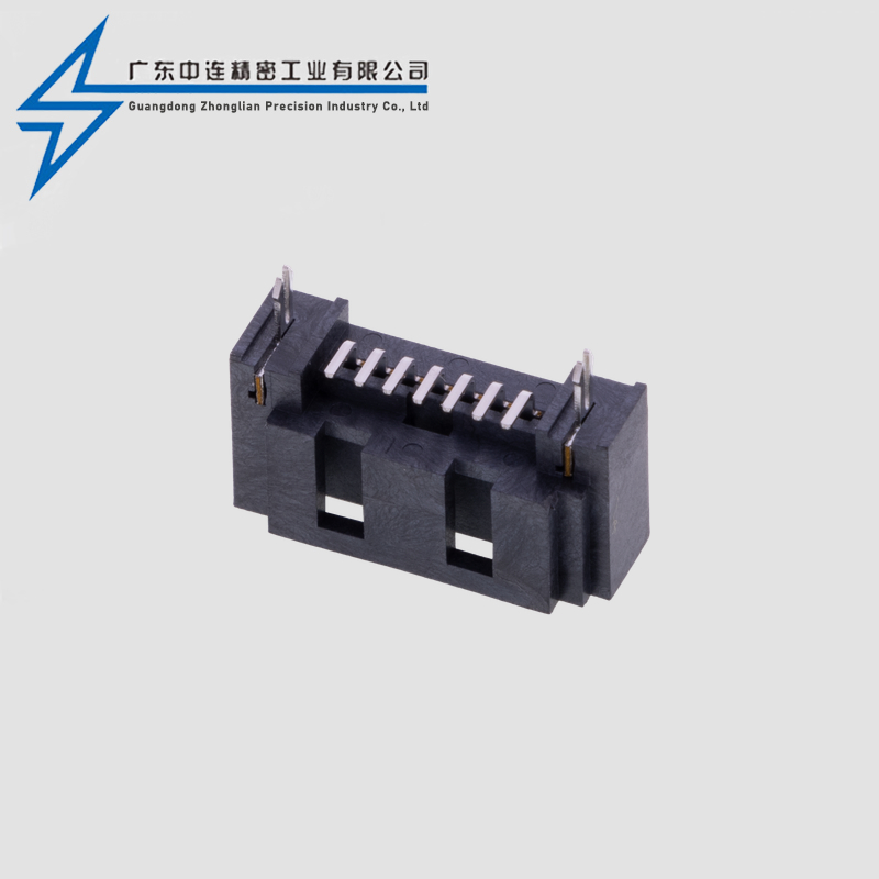 SATA7P全包开天窗A型立贴SMT带鱼叉