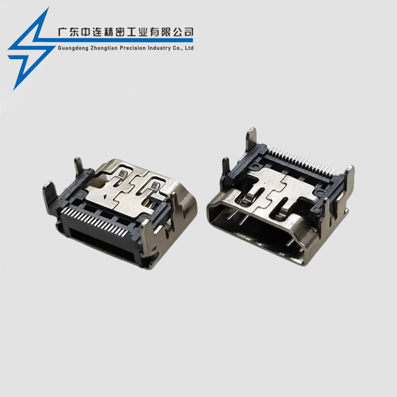 HDMI母座A TYPE四脚端子SMT
