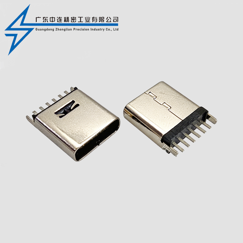 TYPE C母座6P立插9.3H