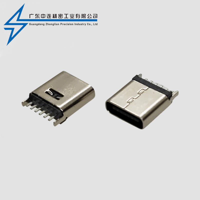 TYPE C母座6P立插8.8H