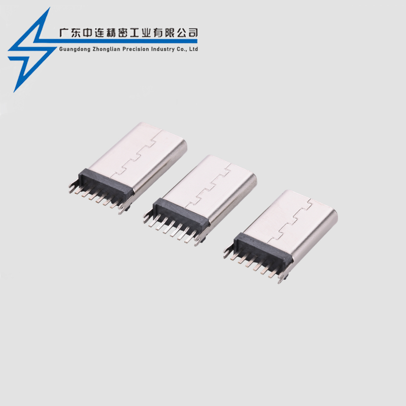 TYPE C母座6P立插13.1-13.7-15.0H