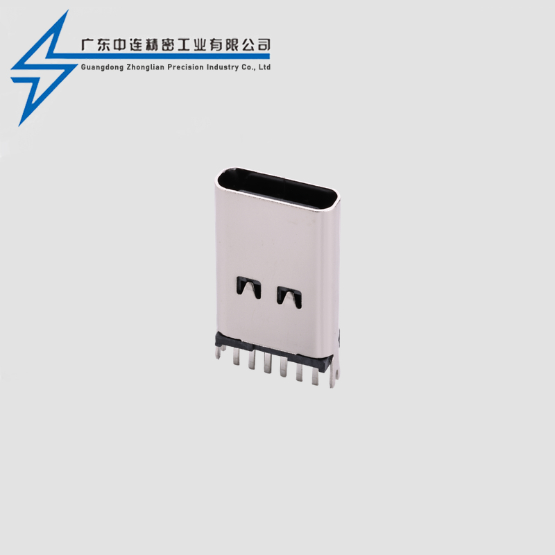TYPE C母座6P立插13.1-13.7-15.0H