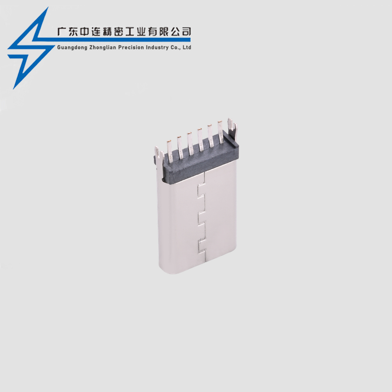 TYPE C母座6P立插13.1-13.7-15.0H
