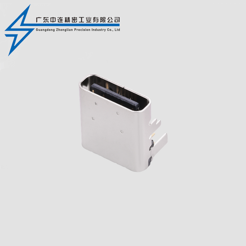 TYPE C母座16P板上全插