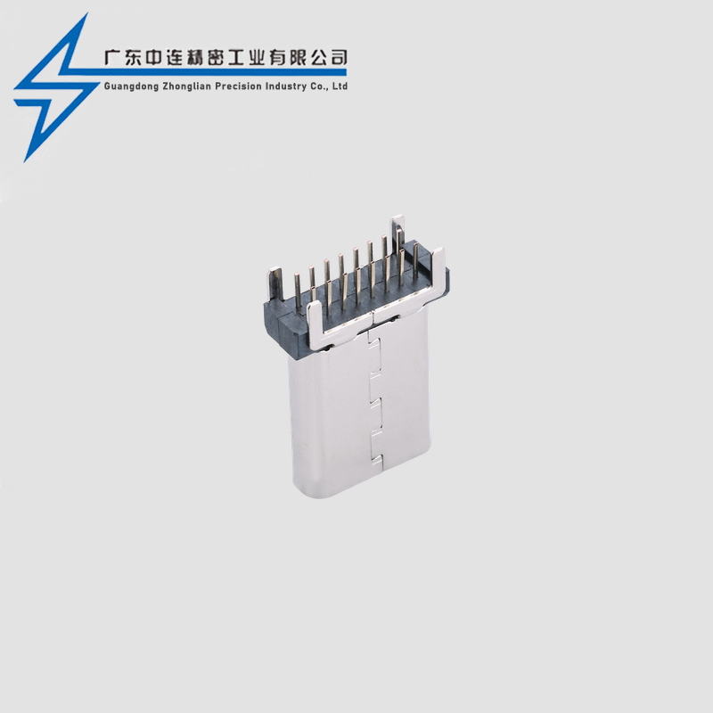 TYPE C母座16P立插13. 1-13.7-15.0-17.5-18.5H两排端子