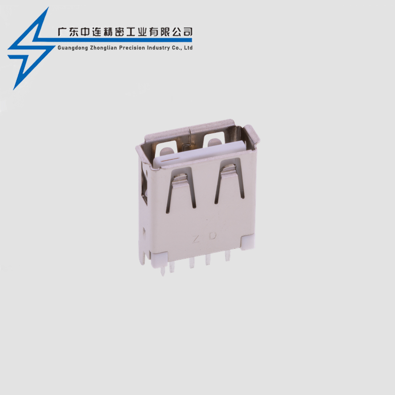 AF180度直插短直脚5P卷边15.0H带开关PIN