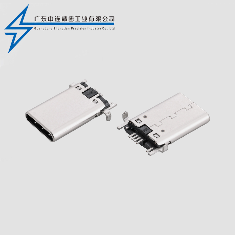 TYPE C公头5P铆合有插脚