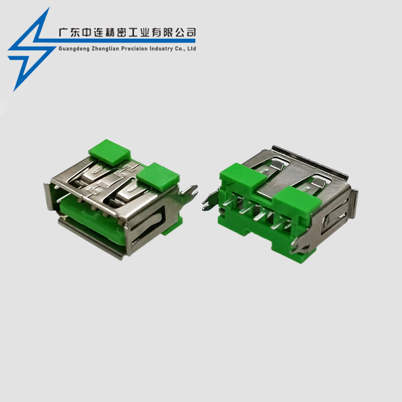 AF180度直插短体10.0卷边绿胶