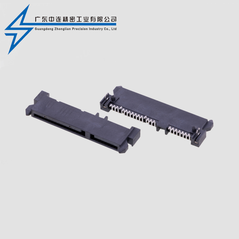 SATA7+15PH4.2板上SMT2.08孔鱼叉无凸SHK专用端子