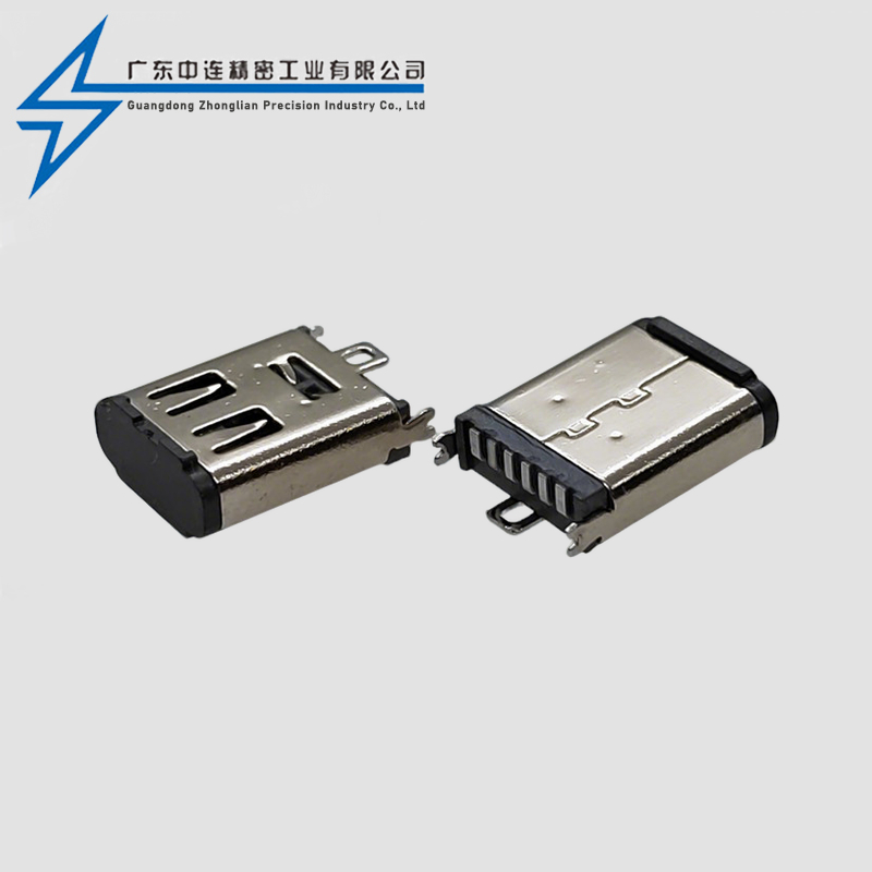 TYPE C母座6P立贴10.0H