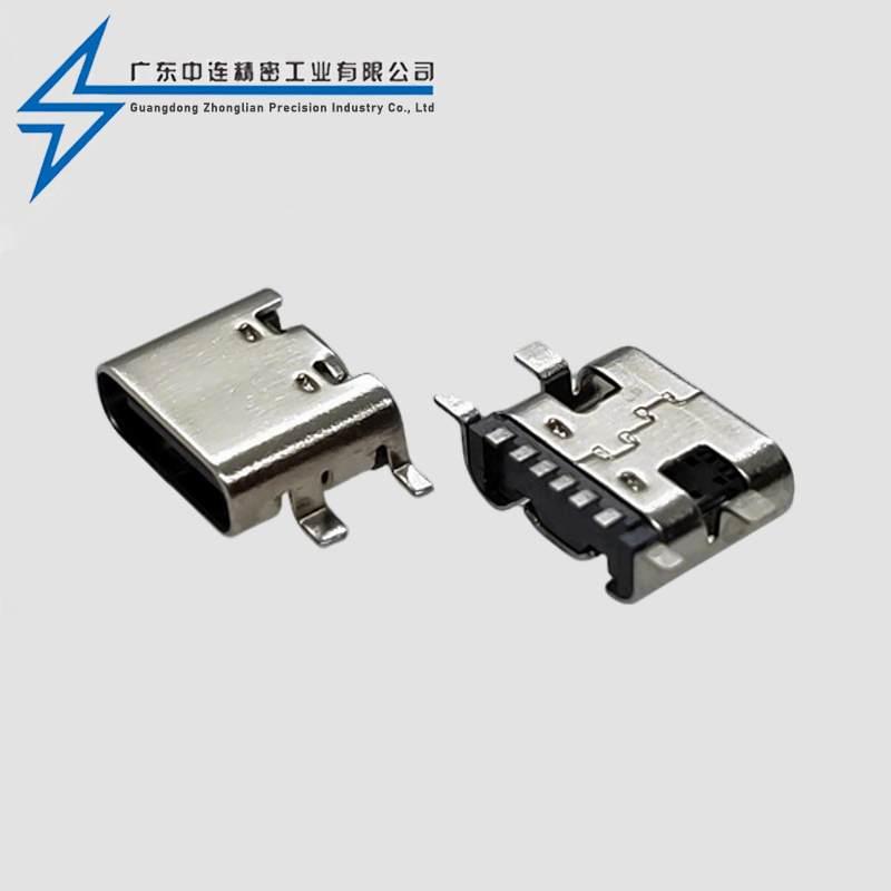 TYPE C母座6P全贴