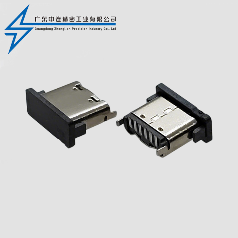 TYPE C母座6P立贴5.0-5.5-6.5-6.8
