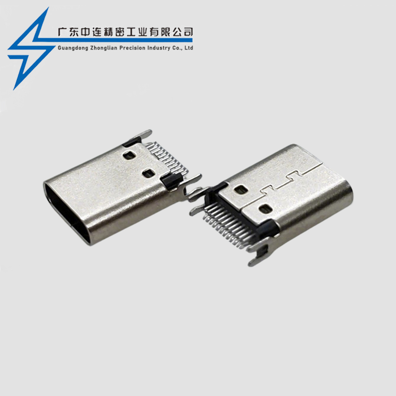 TYPE C母座24P长体夹板0.8-1.0