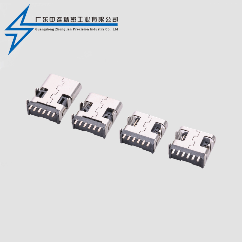 TYPE C母座6P板上smt8.0-8.35-10.0-12.0