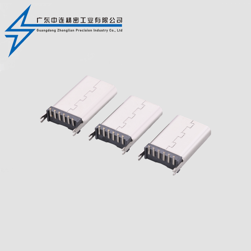 TYPE C母座6P立贴13.1-13.7-15.0