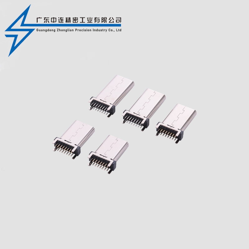 TYPE C母座16P立插13. 1-13.7-15.0-17.5-18.5H两排端子