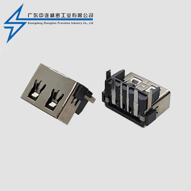 AF短体10.0后脚直边插板LCP灰胶铁壳8.7正向 大电流